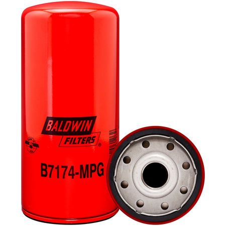 BALDWIN FILTERS Max. Perf. Glass Lube Spin-On, B7174-MPG B7174-MPG